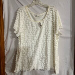 NWT Cato women's 22-24 W ivory top